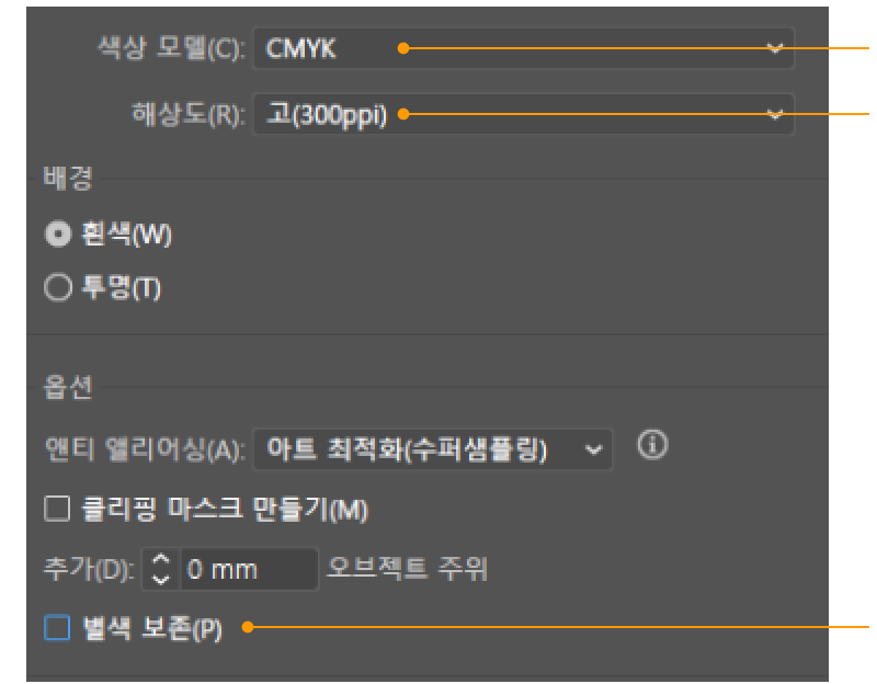레스터화 대화상자