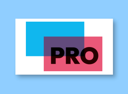 오버프린트 체크 시 PRO 글자가 겹쳐 보이는 인쇄 결과