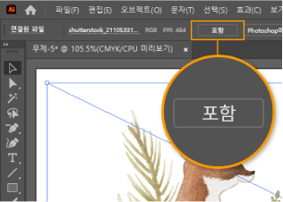 Illustrator 포함(Embed) 버튼 확대